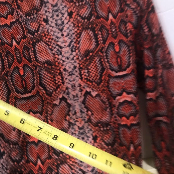 I.AM.GIA.NEW Bodysuit Snake Print Mock Neck Stretch Long Sleeve High Leg Animal - Picture 14 of 15